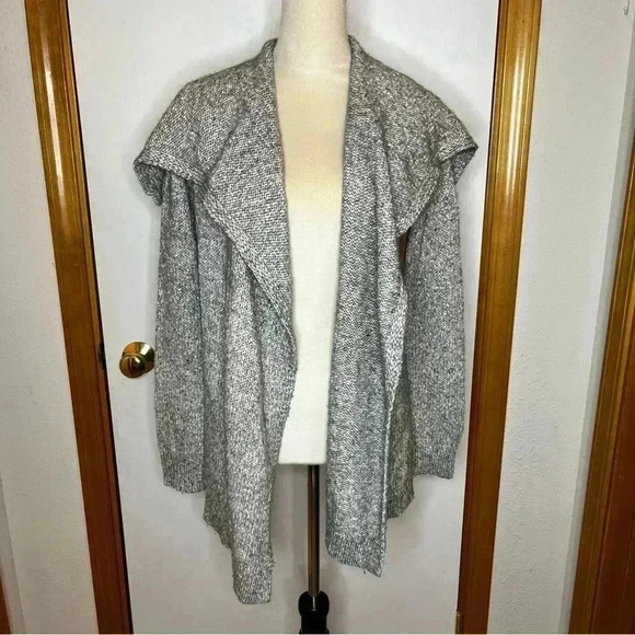 Theory Merino Wool blend Open Cardigan Sweater Women Small Gray Casual Career - Picture 1 of 9